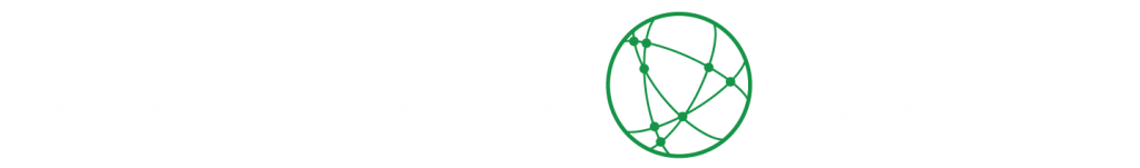 Modern Golf Logo White